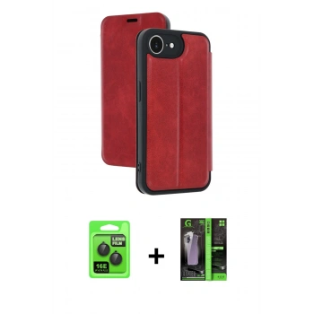 MARSİLYAN™- iPhone 16E Kılıf Zirve Yansıma Serisi - Şeffaf 360 Full Body Arka Koruyucu + Raze Metal Kamera Lens - SH