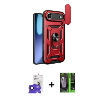 MARSİLYAN™- iPhone 17 Air Kılıf Ahenk Klasik - Şeffaf 360 Full Body Arka Koruyucu + Bilvis Titan Kamera Lens - LT