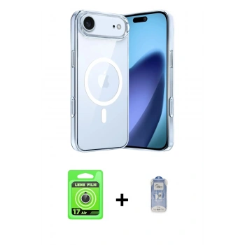 MARSİLYAN™- iPhone 17 Air Kılıf Ahenk Minimal Serisi - Siyah Joko Magic 5D Cam + Raze Metal Kamera Lens - GS