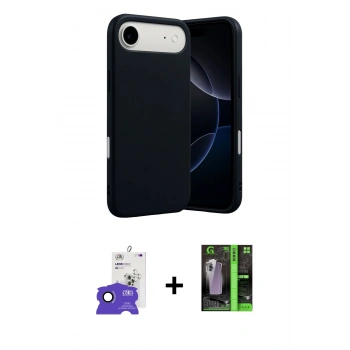 MARSİLYAN™- iPhone 17 Air Kılıf Ahenk Serisi - Şeffaf 360 Full Body Arka Koruyucu + Bilvis Titan Kamera Lens - SH