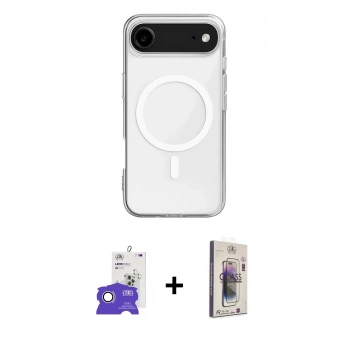 MARSİLYAN™- iPhone 17 Air Kılıf Ahenk Yansıma Prime - Siyah Bilvis 3D Cam Ekran Koruyucu + Bilvis Titan Kamera Lens - GS
