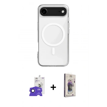 MARSİLYAN™- iPhone 17 Air Kılıf Ahenk Yansıma Prime - Siyah Bilvis 3D Cam Ekran Koruyucu + Bilvis Titan Kamera Lens - LT