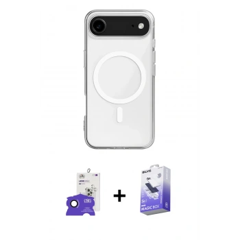 MARSİLYAN™- iPhone 17 Air Kılıf Ahenk Yansıma Prime - Siyah Bilvis 5in1 5D Magic Hayalet Cam Ekran Koruyucu + Bilvis Titan Kamera Lens - SH