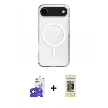 MARSİLYAN™- iPhone 17 Air Kılıf Ahenk Yansıma Prime - Siyah Joko Magic 5D Hayalet Cam + Bilvis Titan Kamera Lens - SH