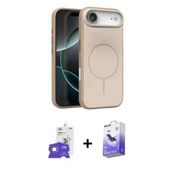 MARSİLYAN™- iPhone 17 Air Kılıf Atlas Asil Prime - Siyah Bilvis 5in1 5D Magic Hayalet Cam Ekran Koruyucu + Bilvis Titan Kamera Lens - GS