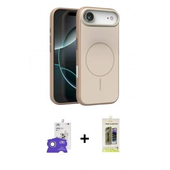MARSİLYAN™- iPhone 17 Air Kılıf Atlas Asil Prime - Siyah Joko Magic 5D Hayalet Cam + Bilvis Titan Kamera Lens - GS