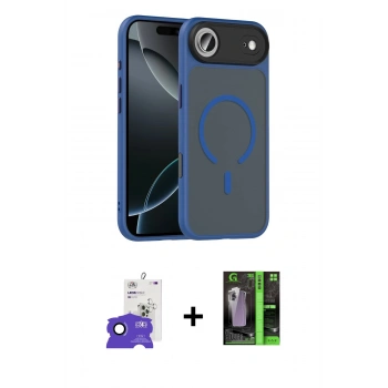 MARSİLYAN™- iPhone 17 Air Kılıf Doruk Form Serisi - Şeffaf 360 Full Body Arka Koruyucu + Bilvis Titan Kamera Lens - LT