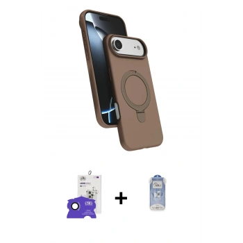 MARSİLYAN™- iPhone 17 Air Kılıf İz Işık Koleksiyonu - Siyah Joko Magic 5D Cam + Bilvis Titan Kamera Lens - SH