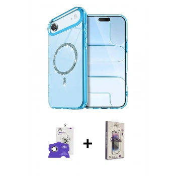 MARSİLYAN™- iPhone 17 Air Kılıf Kıvılcım Form Prime - Siyah Bilvis 3D Cam Ekran Koruyucu + Bilvis Titan Kamera Lens - GD