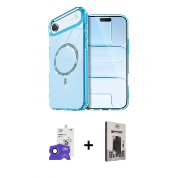 MARSİLYAN™- iPhone 17 Air Kılıf Kıvılcım Form Prime - Siyah Bilvis Hayalet Cam Ekran Koruyucu + Bilvis Titan Kamera Lens - SH