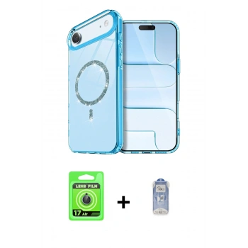 MARSİLYAN™- iPhone 17 Air Kılıf Kıvılcım Form Prime - Siyah Joko Magic 5D Cam + Raze Metal Kamera Lens - MI