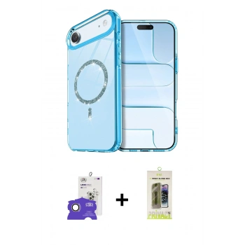 MARSİLYAN™- iPhone 17 Air Kılıf Kıvılcım Form Prime - Siyah Joko Magic 5D Hayalet Cam + Bilvis Titan Kamera Lens - GD