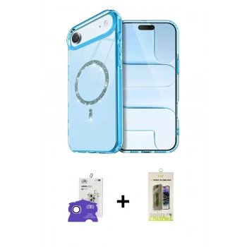 MARSİLYAN™- iPhone 17 Air Kılıf Kıvılcım Form Prime - Siyah Joko Magic 5D Hayalet Cam + Bilvis Titan Kamera Lens - GS