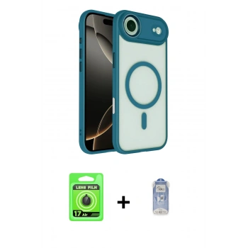 MARSİLYAN™- iPhone 17 Air Kılıf Kıvılcım Prime - Siyah Joko Magic 5D Cam + Raze Metal Kamera Lens - SH