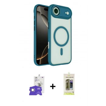 MARSİLYAN™- iPhone 17 Air Kılıf Kıvılcım Prime - Siyah Joko Magic 5D Hayalet Cam + Bilvis Titan Kamera Lens - GS