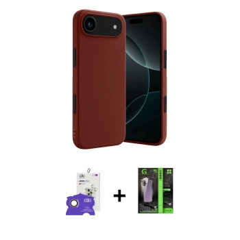 MARSİLYAN™- iPhone 17 Air Kılıf Kozmos Yansıma Özel Seri - Şeffaf 360 Full Body Arka Koruyucu + Bilvis Titan Kamera Lens - GD
