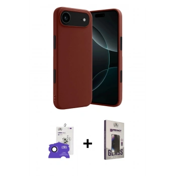 MARSİLYAN™- iPhone 17 Air Kılıf Kozmos Yansıma Özel Seri - Siyah Bilvis Hayalet Cam Ekran Koruyucu + Bilvis Titan Kamera Lens - SH