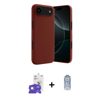 MARSİLYAN™- iPhone 17 Air Kılıf Kozmos Yansıma Özel Seri - Siyah Joko Magic 5D Cam + Bilvis Titan Kamera Lens - GS
