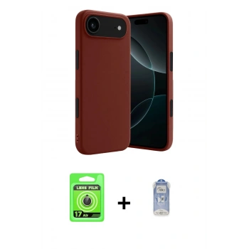 MARSİLYAN™- iPhone 17 Air Kılıf Kozmos Yansıma Özel Seri - Siyah Joko Magic 5D Cam + Raze Metal Kamera Lens - GD