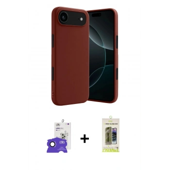 MARSİLYAN™- iPhone 17 Air Kılıf Kozmos Yansıma Özel Seri - Siyah Joko Magic 5D Hayalet Cam + Bilvis Titan Kamera Lens - SH