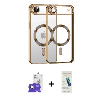 MARSİLYAN™- iPhone 17 Air Kılıf Nova Işık Özel Seri - Şeffaf Pasifik Cam Ekran Koruyucu + Bilvis Titan Kamera Lens - GD