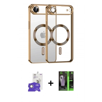 MARSİLYAN™- iPhone 17 Air Kılıf Nova Işık Özel Seri - Siyah 360 Mat Full Body Arka Koruyucu + Bilvis Titan Kamera Lens - GD