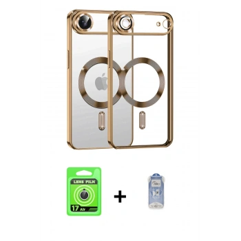 MARSİLYAN™- iPhone 17 Air Kılıf Nova Işık Özel Seri - Siyah Joko Magic 5D Cam + Raze Metal Kamera Lens - GS