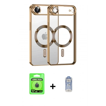 MARSİLYAN™- iPhone 17 Air Kılıf Nova Işık Özel Seri - Siyah Joko Magic 5D Cam + Raze Metal Kamera Lens - MI