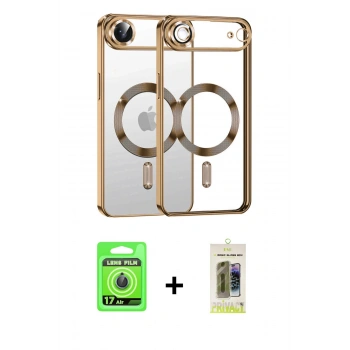 MARSİLYAN™- iPhone 17 Air Kılıf Nova Işık Özel Seri - Siyah Joko Magic 5D Hayalet Cam + Raze Metal Kamera Lens - MI