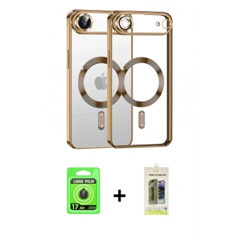 MARSİLYAN™- iPhone 17 Air Kılıf Nova Işık Özel Seri - Siyah Joko Magic 5D Hayalet Cam + Raze Metal Kamera Lens - SH