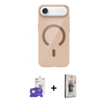 MARSİLYAN™- iPhone 17 Air Kılıf Pusula Form Özel Seri - Siyah Bilvis 3D Cam Ekran Koruyucu + Bilvis Titan Kamera Lens - GS