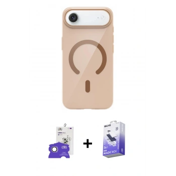 MARSİLYAN™- iPhone 17 Air Kılıf Pusula Form Özel Seri - Siyah Bilvis 5in1 5D Magic Hayalet Cam Ekran Koruyucu + Bilvis Titan Kamera Lens - GS