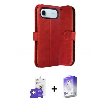 MARSİLYAN™- iPhone 17 Air Kılıf Siluet Işık Serisi - Siyah Bilvis 5in1 3D Magic Cam Ekran Koruyucu + Bilvis Titan Kamera Lens - GS