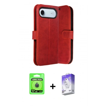MARSİLYAN™- iPhone 17 Air Kılıf Siluet Işık Serisi - Siyah Bilvis 5in1 3D Magic Cam Ekran Koruyucu + Raze Metal Kamera Lens - MI