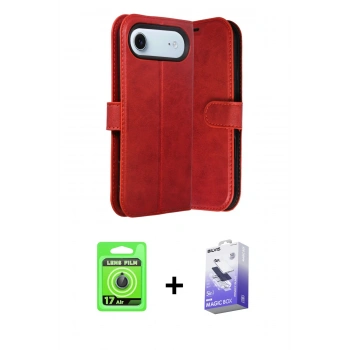 MARSİLYAN™- iPhone 17 Air Kılıf Siluet Işık Serisi - Siyah Bilvis 5in1 5D Magic Hayalet Cam Ekran Koruyucu + Raze Metal Kamera Lens - MI