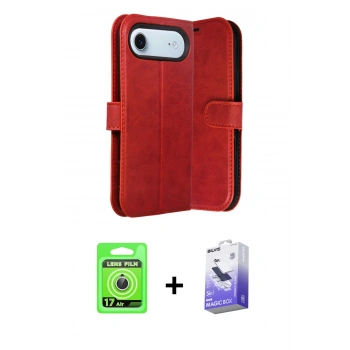 MARSİLYAN™- iPhone 17 Air Kılıf Siluet Işık Serisi - Siyah Bilvis 5in1 5D Magic Hayalet Cam Ekran Koruyucu + Raze Metal Kamera Lens - GS