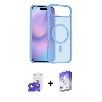 MARSİLYAN™- iPhone 17 Air Kılıf Siluet Minimal Prime - Siyah Bilvis 5in1 3D Magic Cam Ekran Koruyucu + Bilvis Titan Kamera Lens - GD