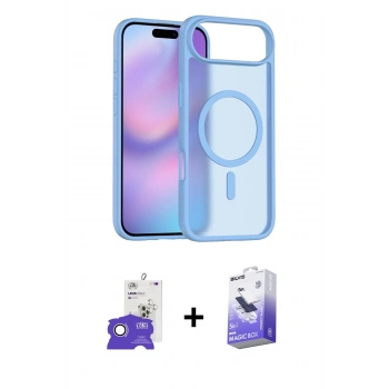 MARSİLYAN™- iPhone 17 Air Kılıf Siluet Minimal Prime - Siyah Bilvis 5in1 5D Magic Hayalet Cam Ekran Koruyucu + Bilvis Titan Kamera Lens - GS