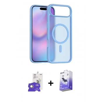 MARSİLYAN™- iPhone 17 Air Kılıf Siluet Minimal Prime - Siyah Bilvis 5in1 5D Magic Hayalet Cam Ekran Koruyucu + Bilvis Titan Kamera Lens - GD