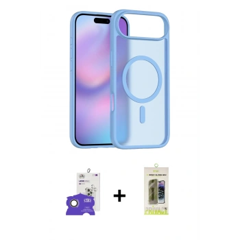 MARSİLYAN™- iPhone 17 Air Kılıf Siluet Minimal Prime - Siyah Joko Magic 5D Hayalet Cam + Bilvis Titan Kamera Lens - GD
