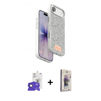 MARSİLYAN™- iPhone 17 Air Kılıf Vadi Klasik Serisi - Siyah Bilvis 3D Cam Ekran Koruyucu + Bilvis Titan Kamera Lens - LT