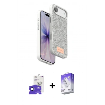 MARSİLYAN™- iPhone 17 Air Kılıf Vadi Klasik Serisi - Siyah Bilvis 5in1 3D Magic Cam Ekran Koruyucu + Bilvis Titan Kamera Lens - LT