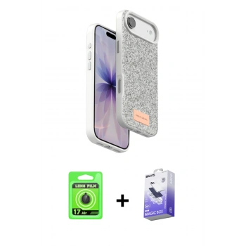 MARSİLYAN™- iPhone 17 Air Kılıf Vadi Klasik Serisi - Siyah Bilvis 5in1 5D Magic Hayalet Cam Ekran Koruyucu + Raze Metal Kamera Lens - SH