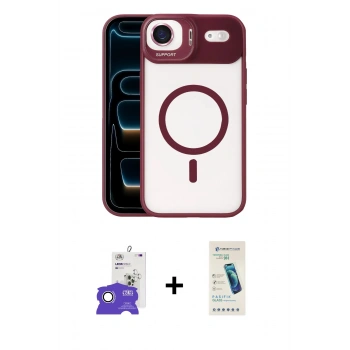MARSİLYAN™- iPhone 17 Air Kılıf Yadigar Asil Koleksiyonu - Şeffaf Pasifik Cam Ekran Koruyucu + Bilvis Titan Kamera Lens - GS