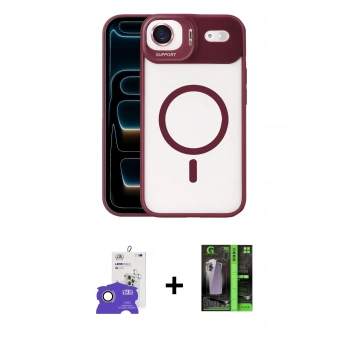MARSİLYAN™- iPhone 17 Air Kılıf Yadigar Asil Koleksiyonu - Siyah 360 Mat Full Body Arka Koruyucu + Bilvis Titan Kamera Lens - GD