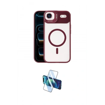 MARSİLYAN™- iPhone 17 Air Kılıf Yadigar Asil Koleksiyonu - Siyah 3D Antistatik Cam Ekran Koruyucu