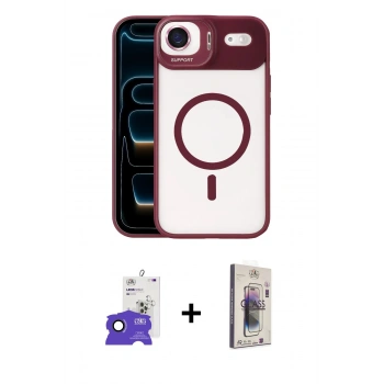 MARSİLYAN™- iPhone 17 Air Kılıf Yadigar Asil Koleksiyonu - Siyah Bilvis 3D Cam Ekran Koruyucu + Bilvis Titan Kamera Lens - SH