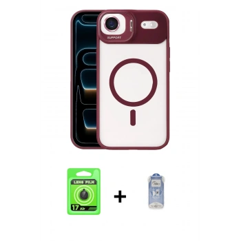 MARSİLYAN™- iPhone 17 Air Kılıf Yadigar Asil Koleksiyonu - Siyah Joko Magic 5D Cam + Raze Metal Kamera Lens - SH