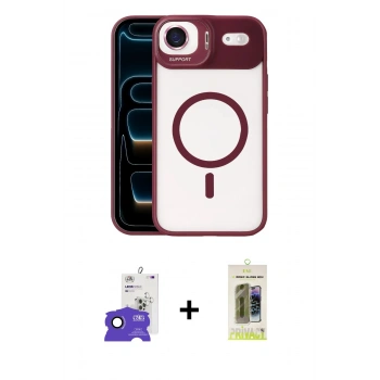 MARSİLYAN™- iPhone 17 Air Kılıf Yadigar Asil Koleksiyonu - Siyah Joko Magic 5D Hayalet Cam + Bilvis Titan Kamera Lens - SH