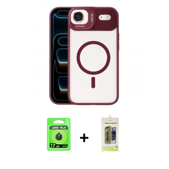MARSİLYAN™- iPhone 17 Air Kılıf Yadigar Asil Koleksiyonu - Siyah Joko Magic 5D Hayalet Cam + Raze Metal Kamera Lens - SH